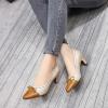 imageMona flying Womens Leather Elegant Pointed Toe Bowknot Pumps Ladies Kitten Heels Dressy Casual Office Work ShoesBrownbeige