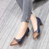 imageMona flying Womens Leather Elegant Pointed Toe Bowknot Pumps Ladies Kitten Heels Dressy Casual Office Work ShoesCoffeenavy Blue