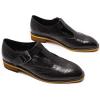 imageMona flying Womens Classic Wingtip Oxfords Mary Jane T Strap Flat Leather Shoes for LadiesBlack