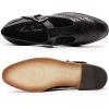 imageMona flying Womens Classic Wingtip Oxfords Mary Jane T Strap Flat Leather Shoes for LadiesBlack