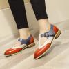 imageMona flying Womens Classic Wingtip Oxfords Mary Jane T Strap Flat Leather Shoes for LadiesRedoffwhiteblue