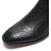 imageMona flying Womens Comfort Leather Chelsea Boot Chic Low Heel Pull on Ankle BootiesBlack