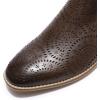 imageMona flying Womens Comfort Leather Chelsea Boot Chic Low Heel Pull on Ankle BootiesCoffee