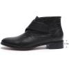 imageMona flying Womens Comfortable Leather Ankle Booties Stylish Low Heel Dress Short BootsBlack