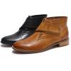 imageMona flying Womens Comfortable Leather Ankle Booties Stylish Low Heel Dress Short BootsBrown