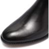imageMona flying Womens Leather Booties Ankle Boots Side Zippers Low Heel Dress Short Boots for LadiesBlack