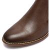 imageMona flying Womens Leather Booties Ankle Boots Side Zippers Low Heel Dress Short Boots for LadiesCoffee
