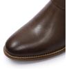 imageMona flying Womens Leather Booties Ankle Boots with Side Zippers Low Heel Short Engineer Boots for LadiesCoffee