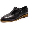 imageMona flying Womens Classic Wingtip Oxfords Mary Jane T Strap Flat Leather Shoes for LadiesBlack
