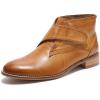 imageMona flying Womens Comfortable Leather Ankle Booties Stylish Low Heel Dress Short BootsBrown