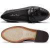 imageMona flying Womens Leather Tassel Loafer Dress Casual Slip on Flat Office Work Shoes for LadiesBlack