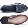 imageMona flying Womens Leather Tassel Loafer Dress Casual Slip on Flat Office Work Shoes for LadiesBlue