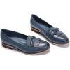 imageMona flying Womens Leather Tassel Loafer Dress Casual Slip on Flat Office Work Shoes for LadiesBlue