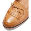 imageMona flying Womens Leather Tassel Loafer Dress Casual Slip on Flat Office Work Shoes for LadiesBrown
