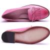 imageMona flying Womens Leather Tassel Loafer Dress Casual Slip on Flat Office Work Shoes for LadiesPink