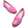 imageMona flying Womens Leather Tassel Loafer Dress Casual Slip on Flat Office Work Shoes for LadiesPink