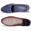 imageMona flying Womens Classy Leather Penny Loafer Dress Casual Slip on Flat Office Work Shoes for LadiesBlue