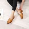 imageMona flying Womens Classy Leather Penny Loafer Dress Casual Slip on Flat Office Work Shoes for LadiesTan