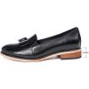 imageMona flying Womens Leather Bow Penny Loafer Business Casual Slip on Flat Office Work Shoes for LadiesInk Black