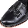 imageMona flying Womens Leather Bow Penny Loafer Business Casual Slip on Flat Office Work Shoes for LadiesInk Black