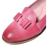 imageMona flying Womens Leather Bow Penny Loafer Business Casual Slip on Flat Office Work Shoes for LadiesPink