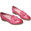 imageMona flying Womens Leather Bow Penny Loafer Business Casual Slip on Flat Office Work Shoes for LadiesPink