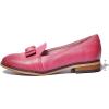 imageMona flying Womens Leather Bow Penny Loafer Business Casual Slip on Flat Office Work Shoes for LadiesPink