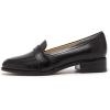 imageMona flying Womens Leather Dress Penny Loafers Slip On Flats Office Ladies Casual ShoesBlack