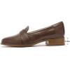 imageMona flying Womens Leather Dress Penny Loafers Slip On Flats Office Ladies Casual ShoesCoffee