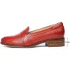 imageMona flying Womens Leather Dress Penny Loafers Slip On Flats Office Ladies Casual ShoesDark Red