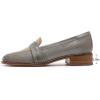 imageMona flying Womens Leather Dress Penny Loafers Slip On Flats Office Ladies Casual ShoesGreycoffee