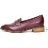 imageMona flying Womens Leather Square Toe Penny Loafer Dress Casual Slip on Flat Office Work Shoes for LadiesAubergine