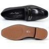 imageMona flying Womens Leather Square Toe Penny Loafer Dress Casual Slip on Flat Office Work Shoes for LadiesBlack