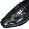 imageMona flying Womens Leather Square Toe Penny Loafer Dress Casual Slip on Flat Office Work Shoes for LadiesBlack