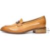 imageMona flying Womens Leather Square Toe Penny Loafer Dress Casual Slip on Flat Office Work Shoes for LadiesBrown