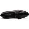 imageMona flying Womens Leather Tassel Loafer Dress Casual Slip on Flat Work Shoes for LadiesBlack