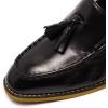 imageMona flying Womens Leather Tassel Loafer Dress Casual Slip on Flat Work Shoes for LadiesBlack