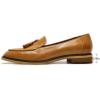 imageMona flying Womens Leather Tassel Loafer Dress Casual Slip on Flat Work Shoes for LadiesBrown