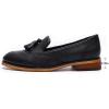 imageMona flying Womens Leather Tassel Loafer Slip on Wingtip Brogue Dress Casual Flat Office Work Shoes for LadiesBlack