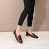 imageMona flying Womens Leather Tassel Loafer Slip on Wingtip Brogue Dress Casual Flat Office Work Shoes for LadiesBlackred