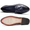 imageMona flying Womens Leather Tassel Loafer Slip on Wingtip Brogue Dress Casual Flat Office Work Shoes for LadiesBlue