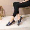 imageMona flying Womens Leather Tassel Loafer Slip on Wingtip Brogue Dress Casual Flat Office Work Shoes for LadiesBlue