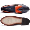 imageMona flying Womens Leather Tassel Loafer Slip on Wingtip Brogue Dress Casual Flat Office Work Shoes for LadiesBluepumpkin Red