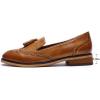 imageMona flying Womens Leather Tassel Loafer Slip on Wingtip Brogue Dress Casual Flat Office Work Shoes for LadiesBrown