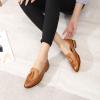 imageMona flying Womens Leather Tassel Loafer Slip on Wingtip Brogue Dress Casual Flat Office Work Shoes for LadiesBrown