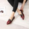 imageMona flying Womens Leather Tassel Loafer Slip on Wingtip Brogue Dress Casual Flat Office Work Shoes for LadiesDark Redblack