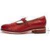 imageMona flying Womens Leather Wingtip Oxford Mary Jane Loafer Casual Flat T Strap Shoes for LadiesDate Red