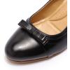 imageMona flying Leather Mid Chunky Pumps Elegant Women Slip On Classic Comfortable Elegant Handmade Work ShoesBlack