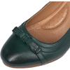 imageMona flying Leather Mid Chunky Pumps Elegant Women Slip On Classic Comfortable Elegant Handmade Work ShoesDeep Green