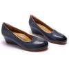 imageMona flying Womens Leather Closed Toe 2 Inch Mid Wedges Heels with Arch Support Round Toe Comfortable Dress Pumps for Women LadiesBlue